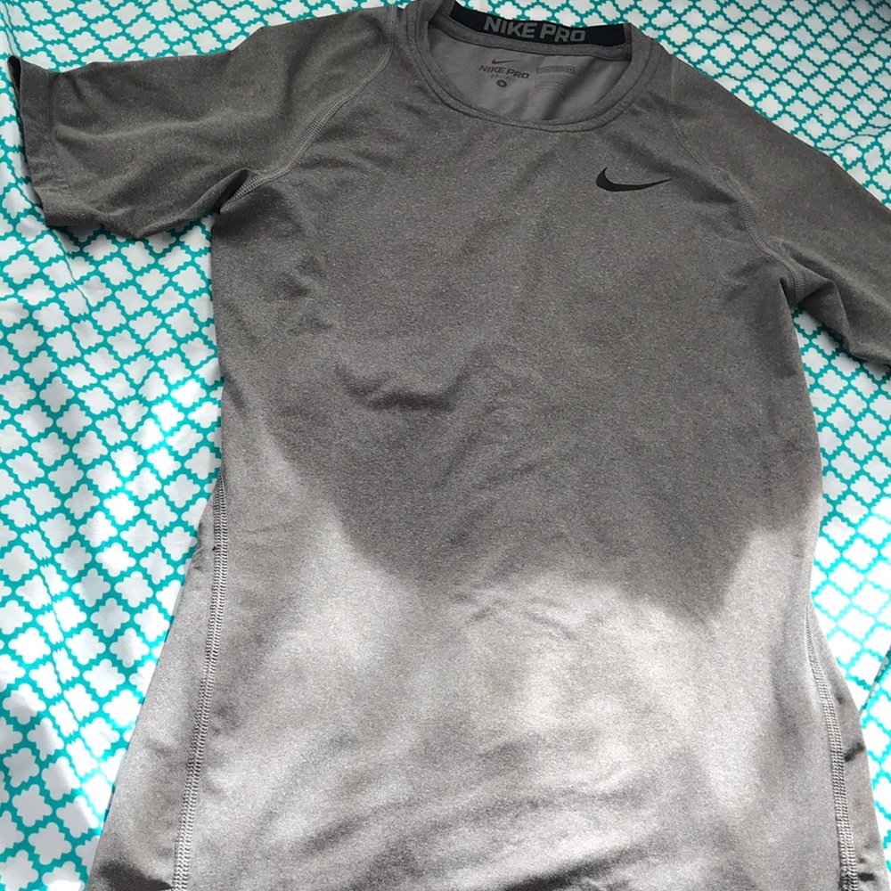Grey Nike pro compression shirt